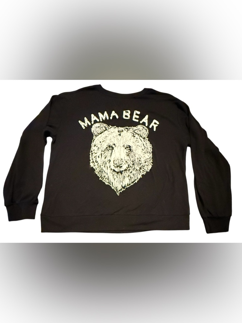 Mama Bear Graphic long sleeve shirt - Black